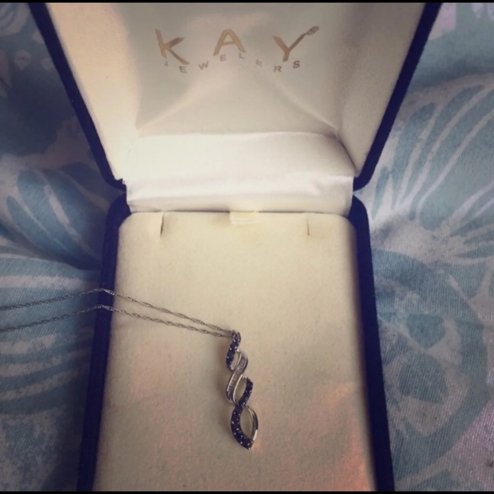 Black & White Diamond Necklace (authentic)